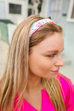 Multicolor Polka Dot & Heart Candy Twist Headband