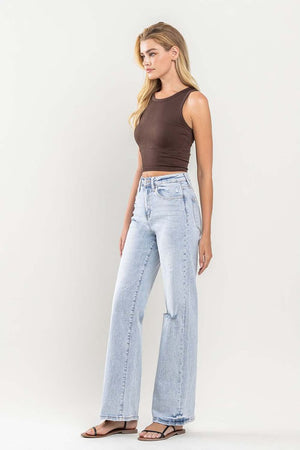 90's Vintage Super High-Rise Flare Jeans - VERVET by Flying Monkey