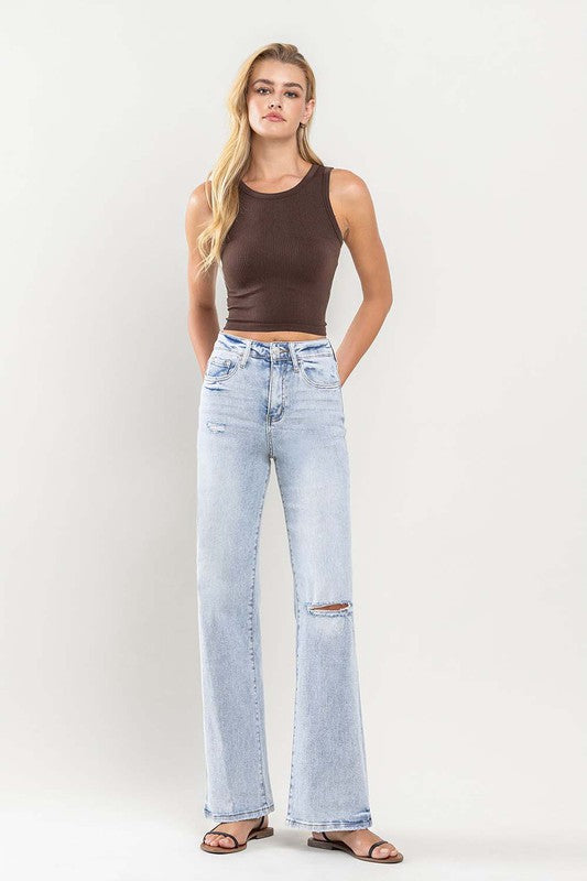 90's Vintage Super High-Rise Flare Jeans - VERVET by Flying Monkey