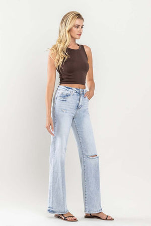 90's Vintage Super High-Rise Flare Jeans - VERVET by Flying Monkey