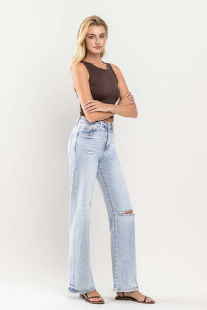 90's Vintage Super High-Rise Flare Jeans - VERVET by Flying Monkey