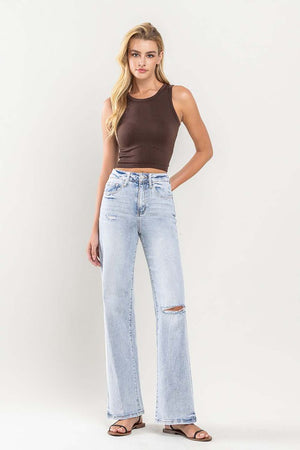 90's Vintage Super High-Rise Flare Jeans - VERVET by Flying Monkey