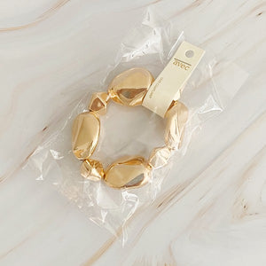 Golden Pebble Stretch Bracelet