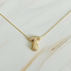 Crystal Bubble Initial Necklace