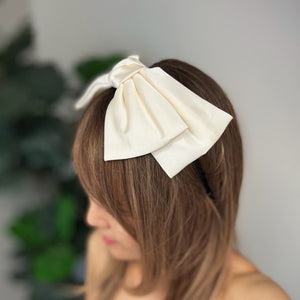 Satin Bow Crown Headband