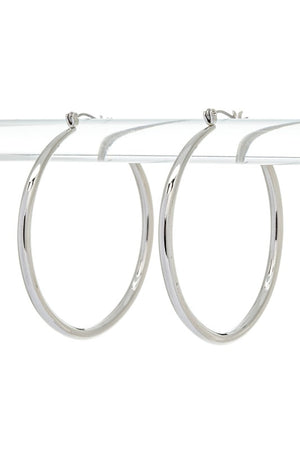 Polished 50MM Shiny Hoop Earrings