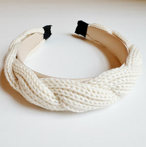 Retro Yarn Knit Braided Headband