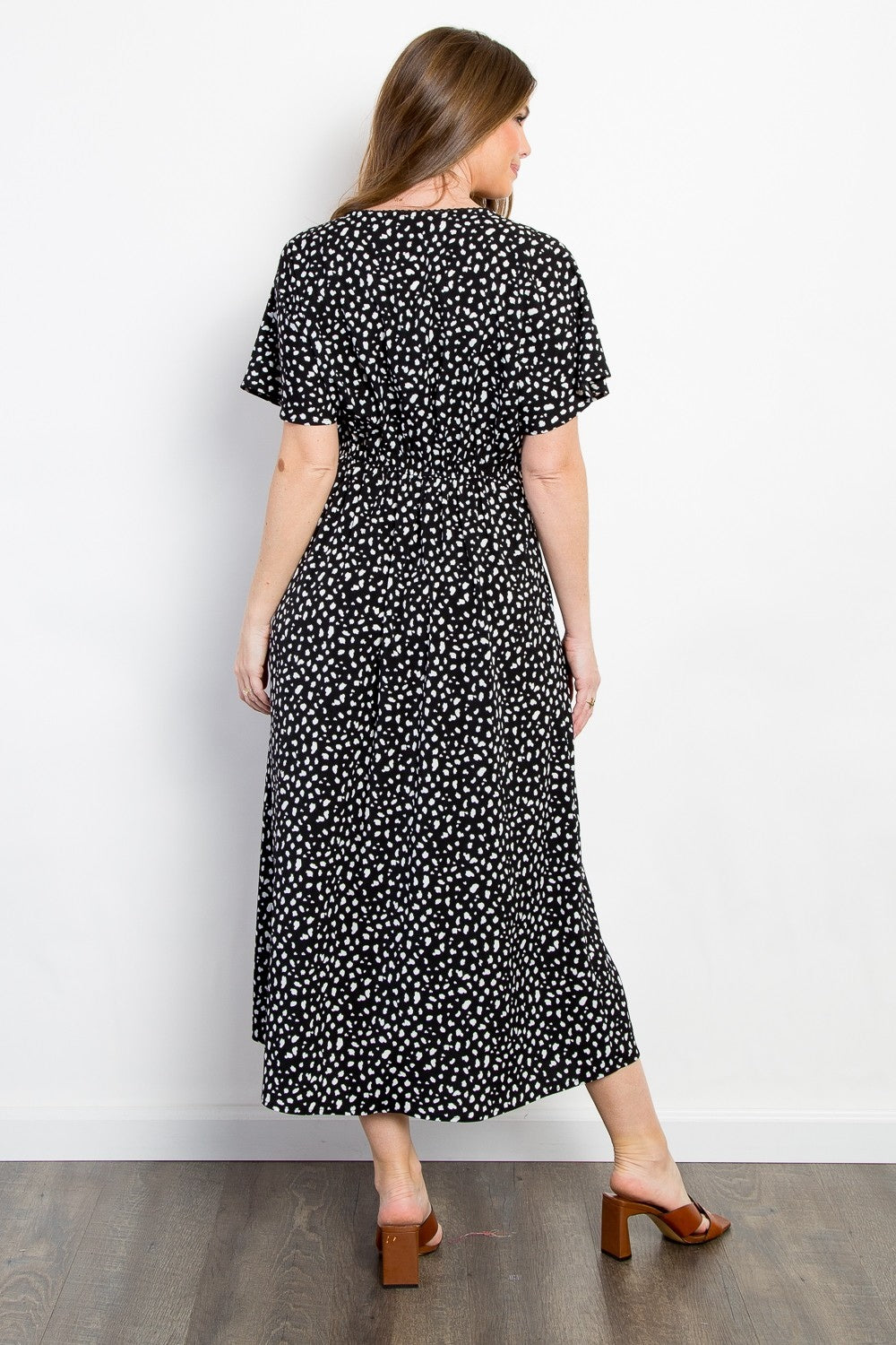 Printed Maxi Dress - Black