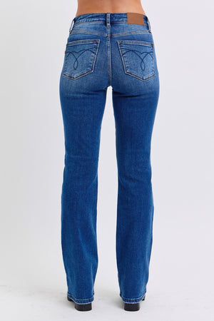 Judy Blue Full Size Run Mid-Rise Bootcut Jeans with Thermal Lining