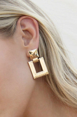 Moving Up Square Dangle Earrings