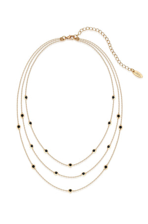 Perfect Crystal Dotted Layered Necklace - Ettika