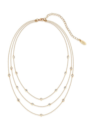 Perfect Crystal Dotted Layered Necklace - Ettika