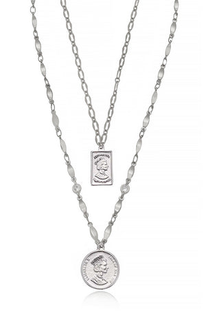 Medallions of Mine Layered Coin Necklace Set - Ettika