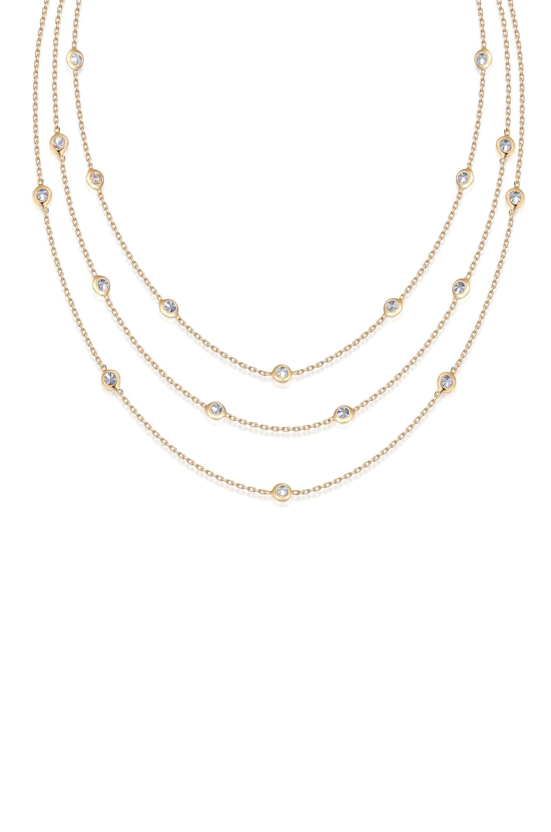 Perfect Crystal Dotted Layered Necklace - Ettika