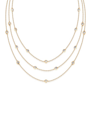 Perfect Crystal Dotted Layered Necklace - Ettika