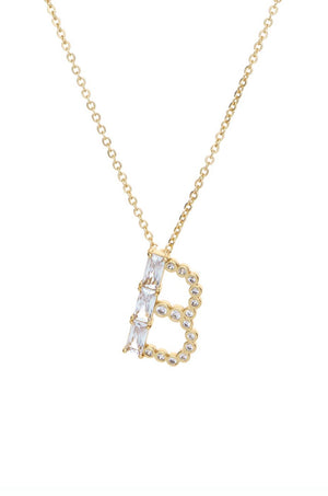 Mixed Crystal Initial Necklace - Ettika