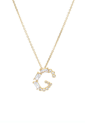 Mixed Crystal Initial Necklace - Ettika