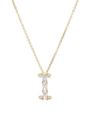 Mixed Crystal Initial Necklace - Ettika