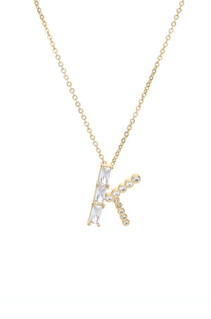 Mixed Crystal Initial Necklace - Ettika