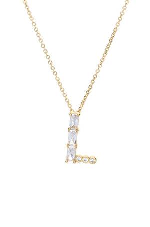 Mixed Crystal Initial Necklace - Ettika