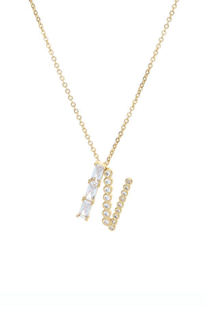 Mixed Crystal Initial Necklace - Ettika