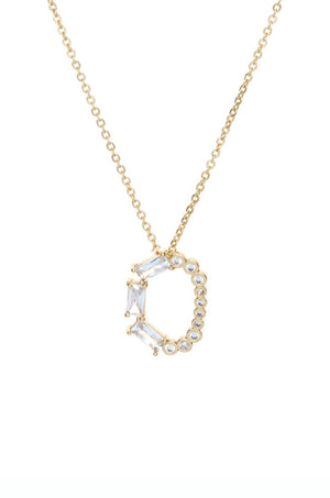 Mixed Crystal Initial Necklace - Ettika