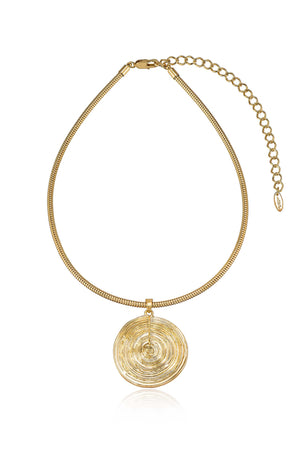 Swirl Pendant Choker - Ettika