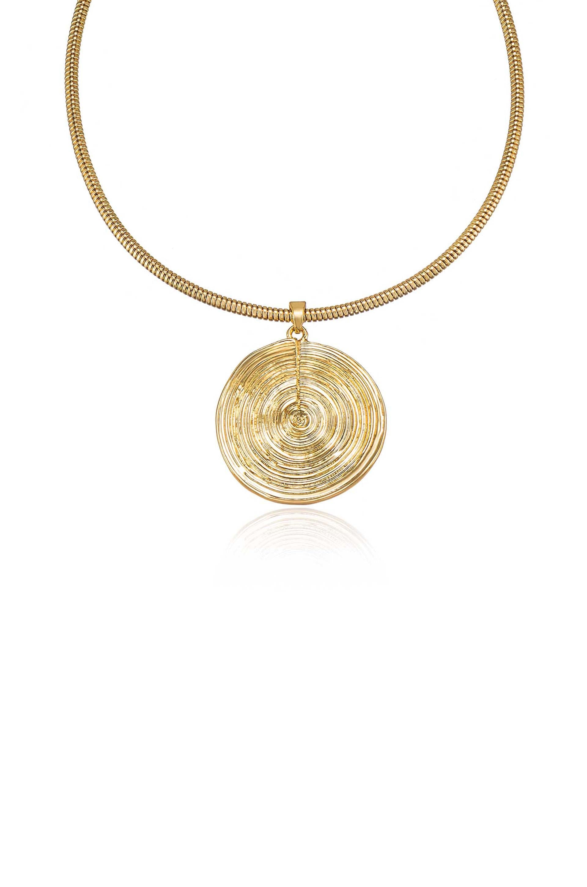 Swirl Pendant Choker - Ettika