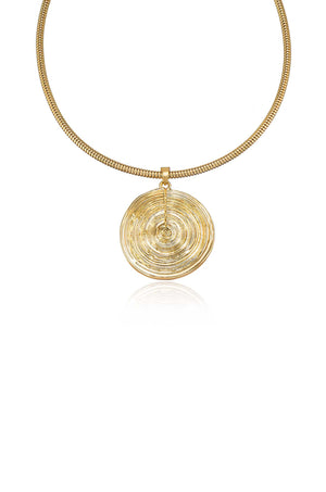 Swirl Pendant Choker - Ettika