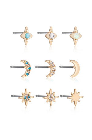 Celestial Stud Earring Set