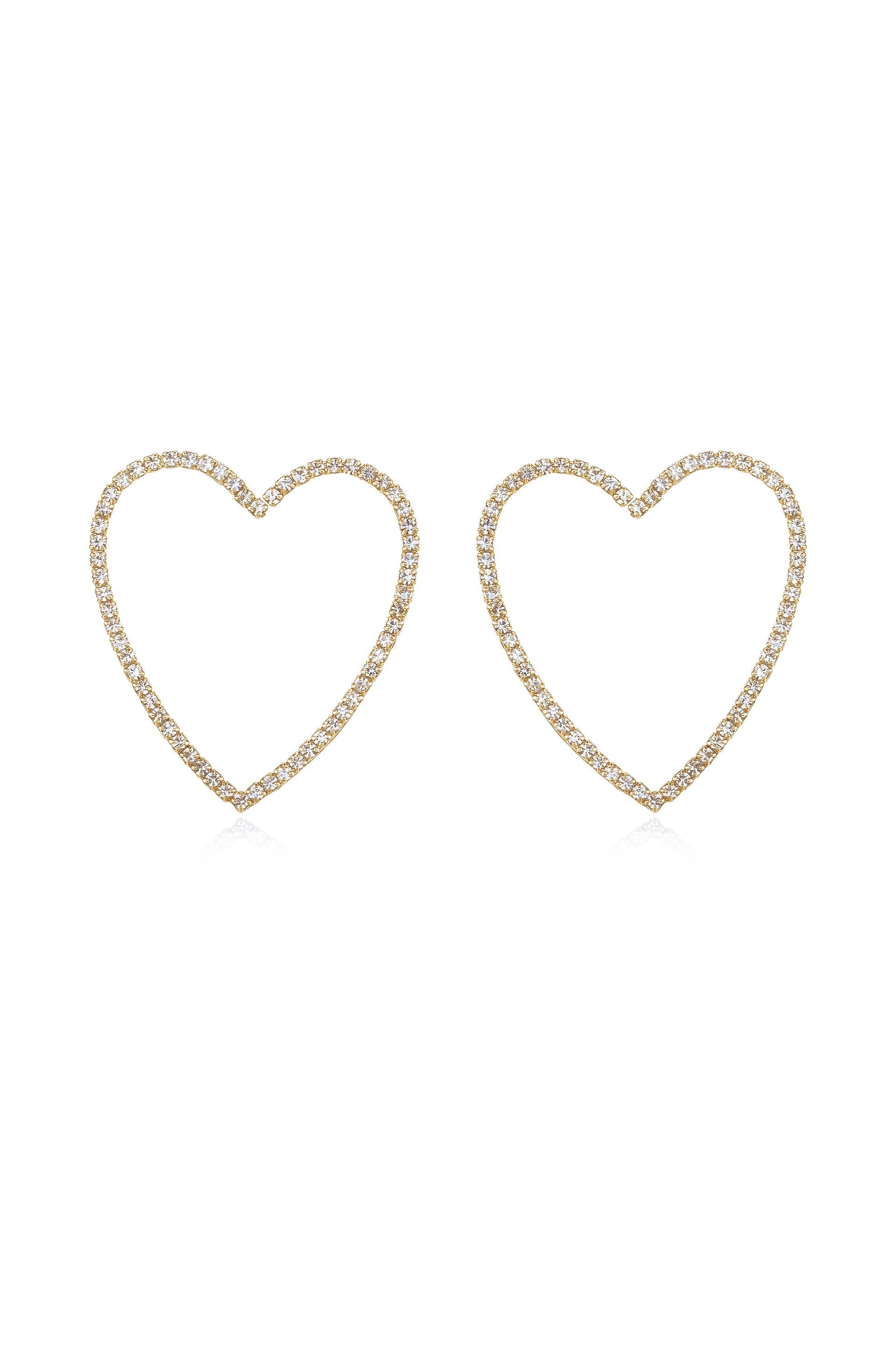 Open Your Heart Crystal Hoop Earrings