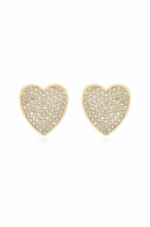 Love On Down Crystal Heart Stud Earrings