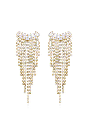 Angel Fringe Crystal Earrings