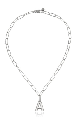 Paperclip Link Initial Necklace - Ettika