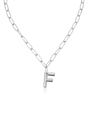 Paperclip Link Initial Necklace - Ettika