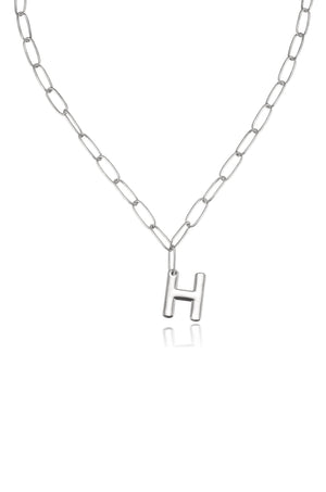 Paperclip Link Initial Necklace - Ettika