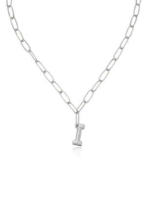 Paperclip Link Initial Necklace - Ettika