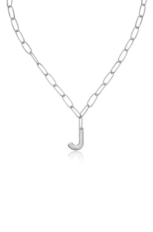 Paperclip Link Initial Necklace - Ettika