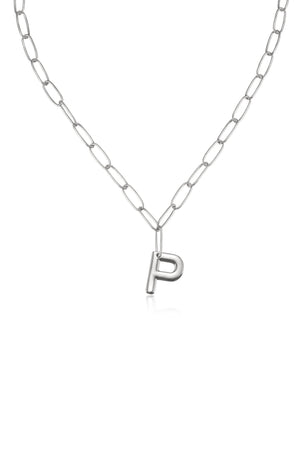 Paperclip Link Initial Necklace - Ettika