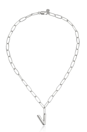 Paperclip Link Initial Necklace - Ettika