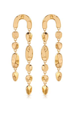 Cascading Hammered Link Earrings