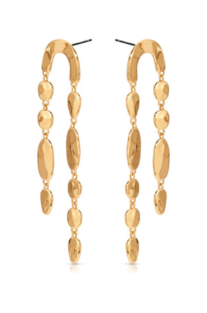 Cascading Hammered Link Earrings