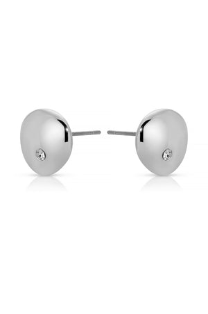 Polished Pebble Crystal Stud Earrings