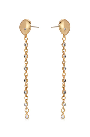 Polished Pebble Linear Chain Earrings