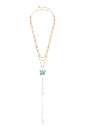 Turquoise Butterfly Lariat