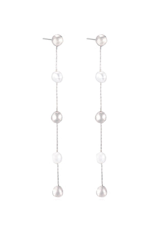 Alternating Freshwater Pearl Drop Earrings