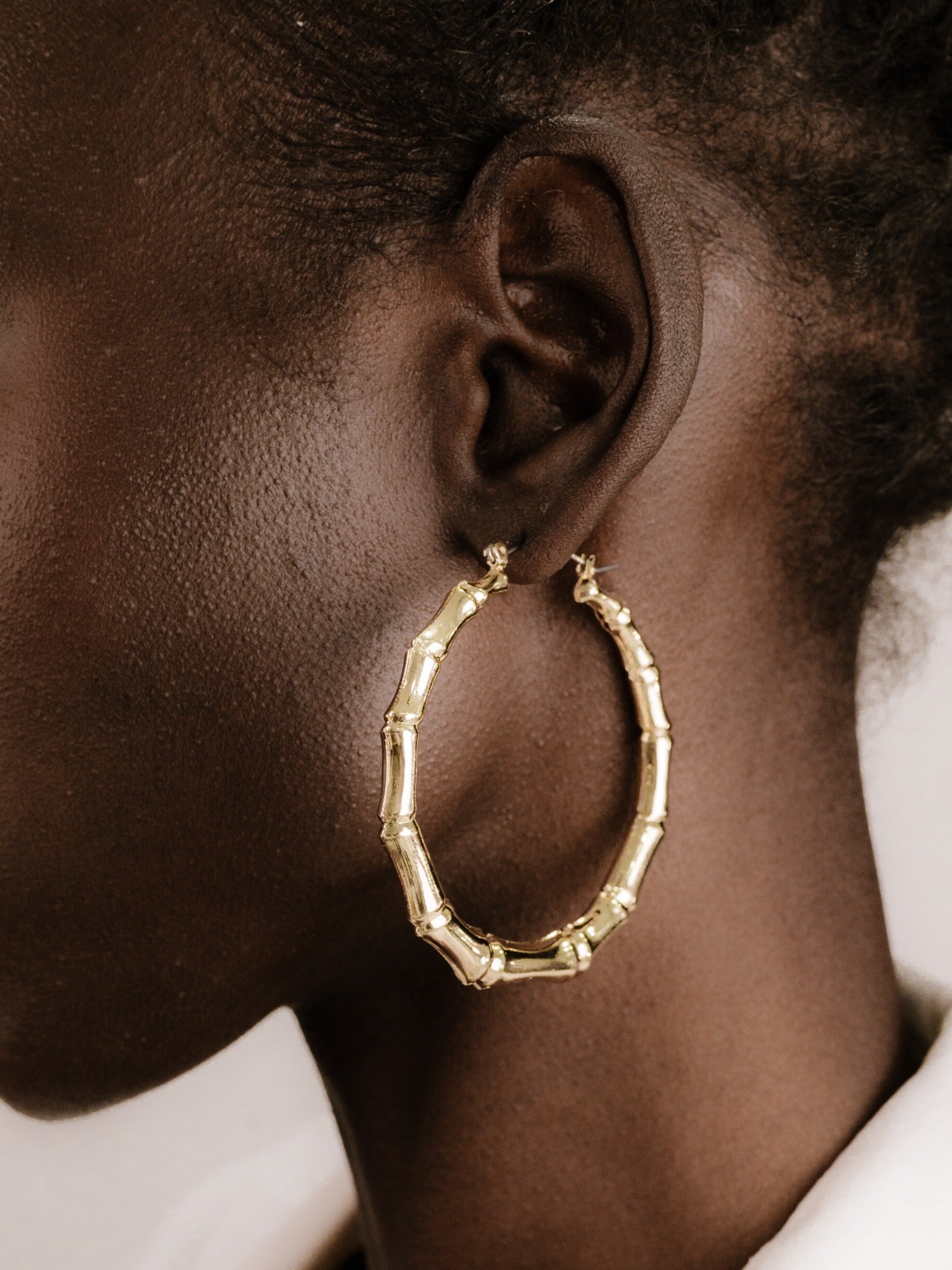 Bamboo Hoop Earrings