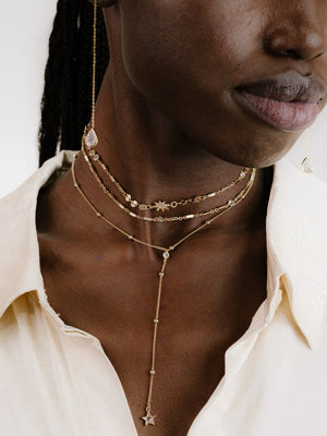 Forever Falling Multi-Chain Lariat Choker