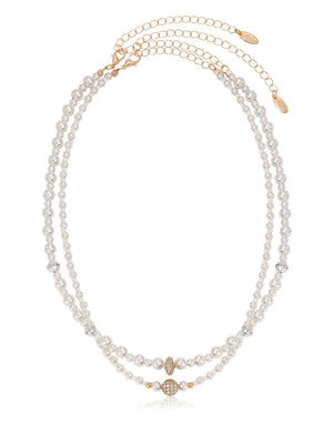 Double Pearl Chain Necklace Set