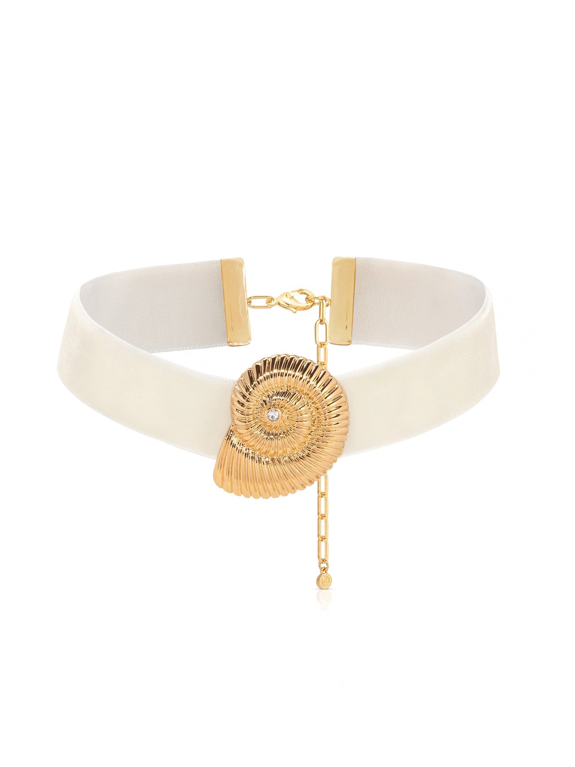 Nautilus Shell Velvet Choker